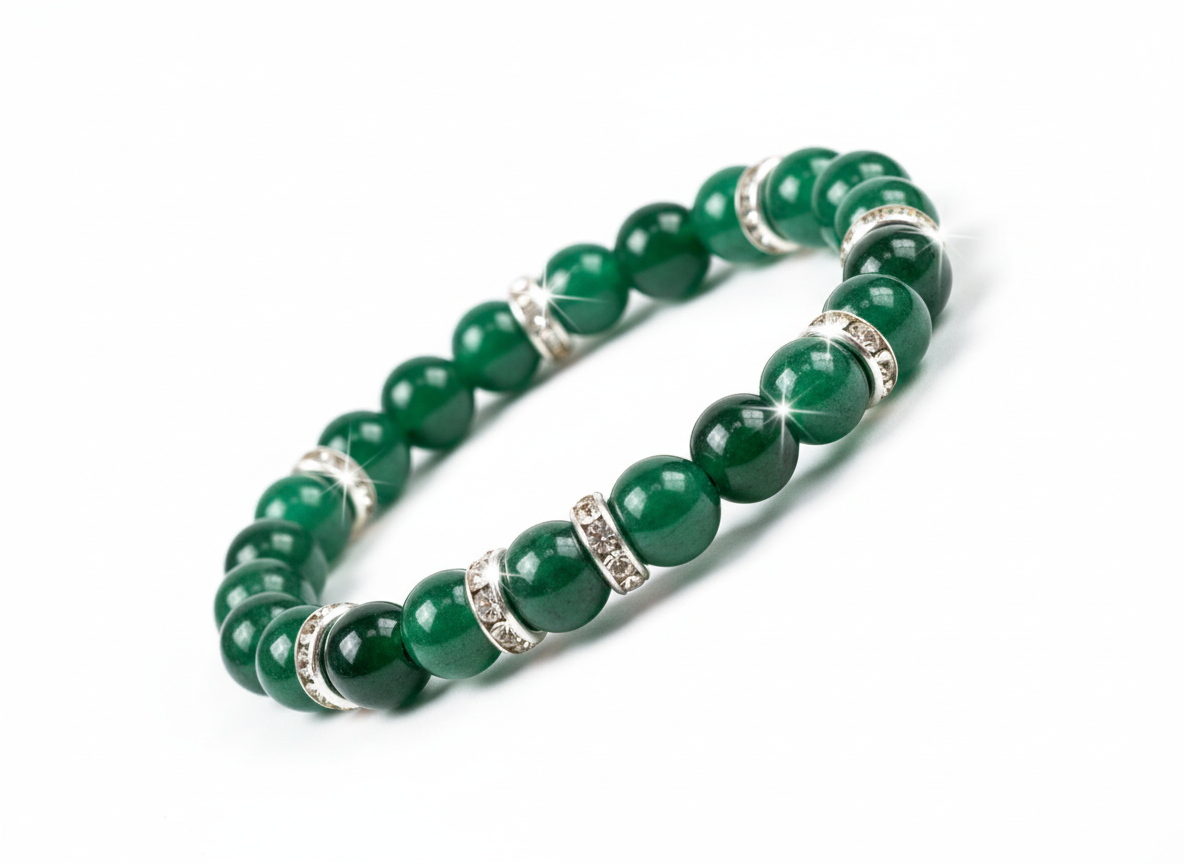Green Bracelet Floating E-commerce Shot